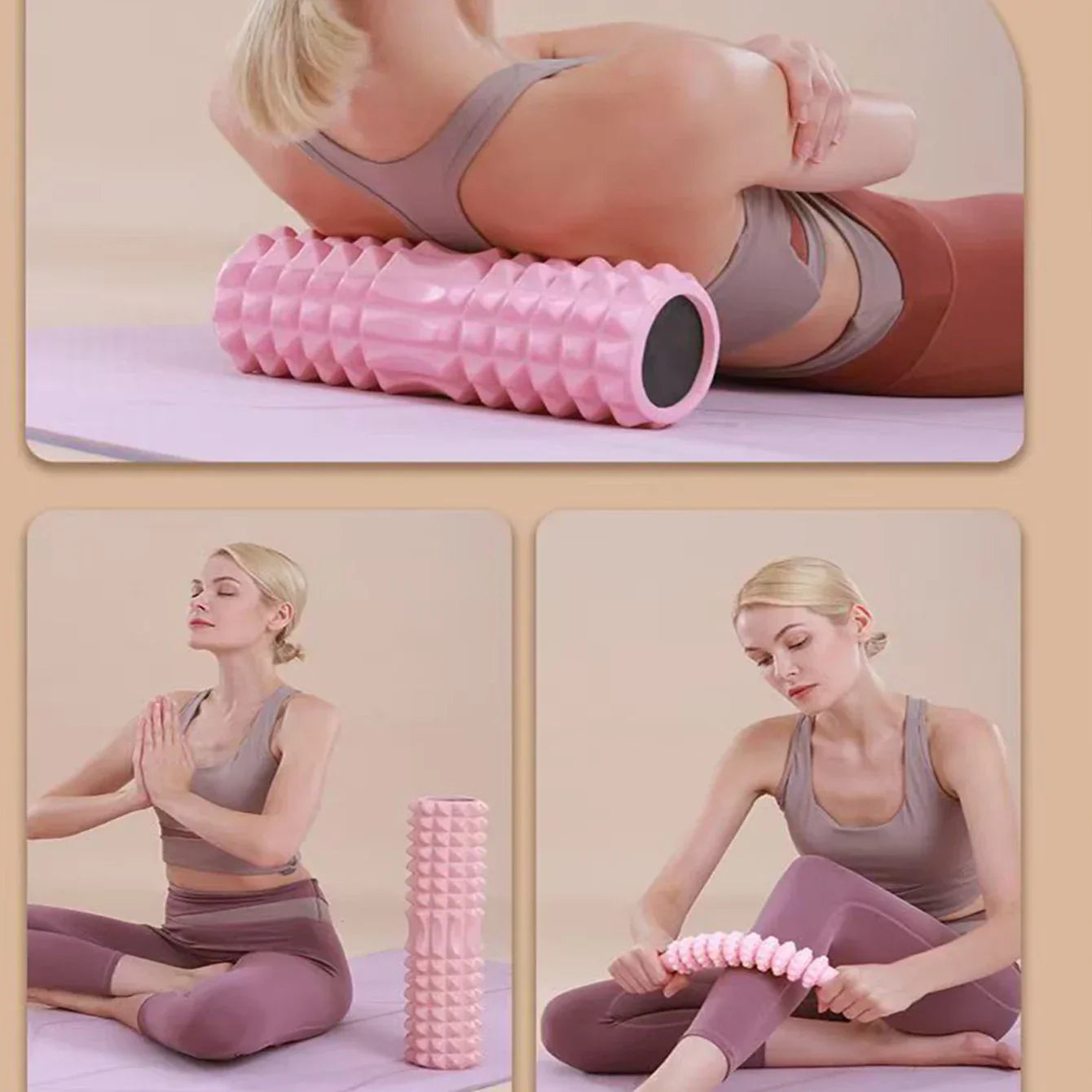 Rouleau de yoga en mousse 45 cm