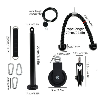 Accessoires de fitness à poulie (9 pièces)